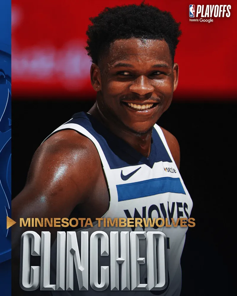 森林狼今日锁定季后赛席位，已经连续五年晋级季后赛